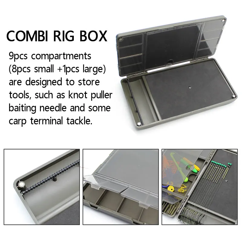 Caja de aparejos de pesca de carpa para aparejo de carpa, accesorios de aparejo Ronnie Zig, alineador de línea giratoria, Kit de Clip de plomo, estuche de almacenamiento, billetera de aparejo - imagen 4