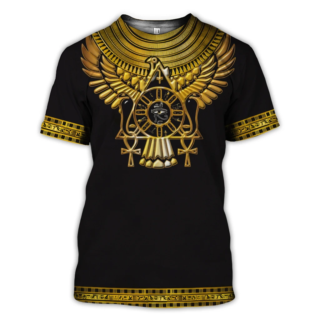 Camiseta Manga Corta Ojo de Horus – Estampado 3D Egipcio Unisex - imagen 3