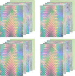Cinta adhesiva reflectante para pesca, pegatina holográfica de escamas de pescado, 20 unidades