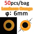 50 piezas de 6 mm naranja