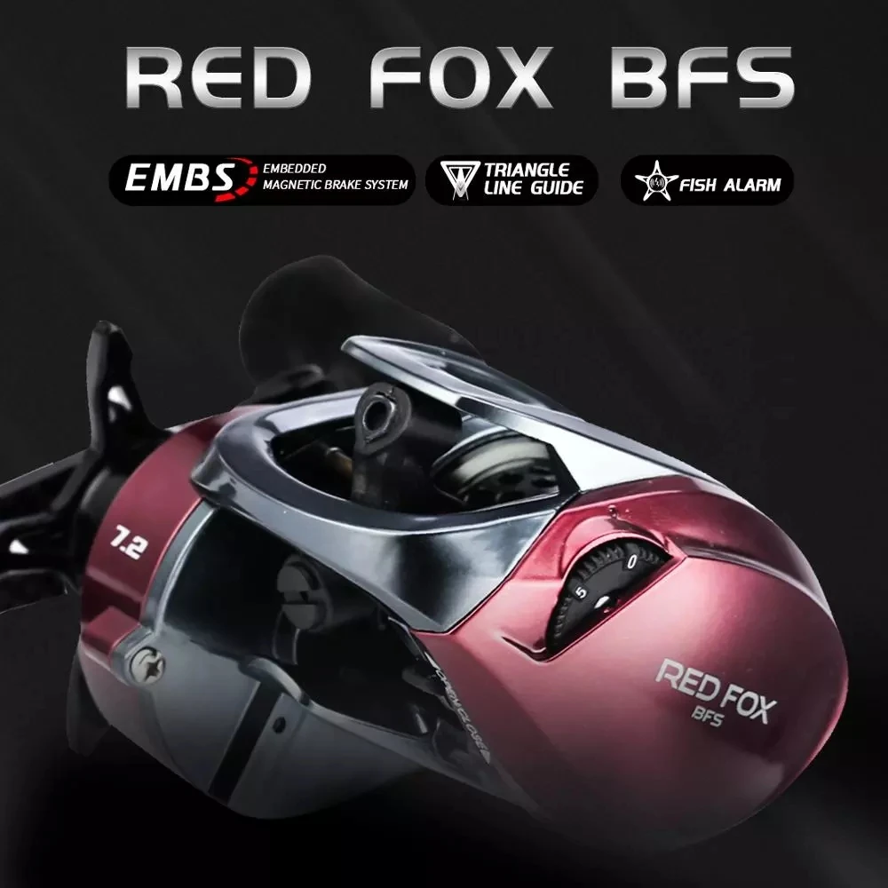 SeaKnight-carrete de Baitcasting ultraligero serie BFS RED FOX, sistema de freno magnético integrado, sonido de arrastre de 13 libras, 7,2: 1/8,1: 1, 12BB, nuevo - imagen 5