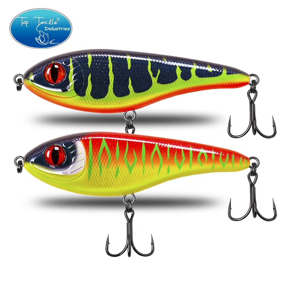 Señuelo CF 90mm/120mm/150mm (Color 1 ~ 24) de hundimiento lento jerkbait musky pike slider, aparejos de señuelo de pesca de lubina