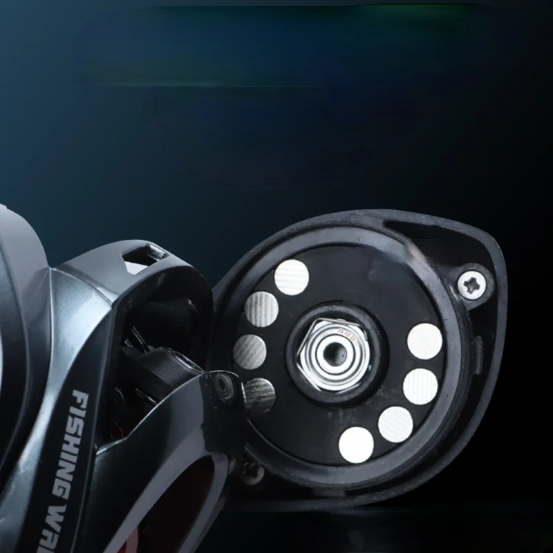 Carrete De Pesca Baitcast De alta velocidad, 7,3: 1, Rock, con ruedas De doble línea, 8KG De arrastre máximo - imagen 3