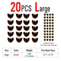 20pcs Large Brown