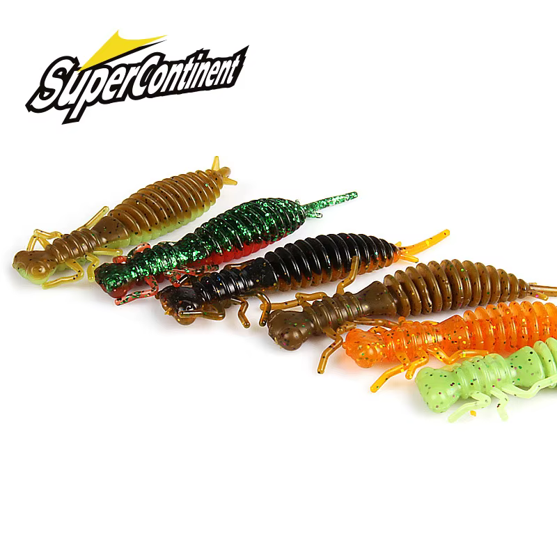 Señuelos blandos de larva silicona para lubina y lucio - imagen 2
