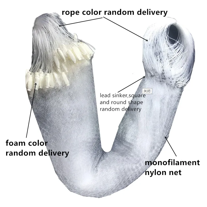 Red de pesca de hilo suave de 1 capa, profundidad de 70cm, red de enmalle, length15m-60m, monofilamento, Red de nailon, red de pesca, outdool - imagen 3