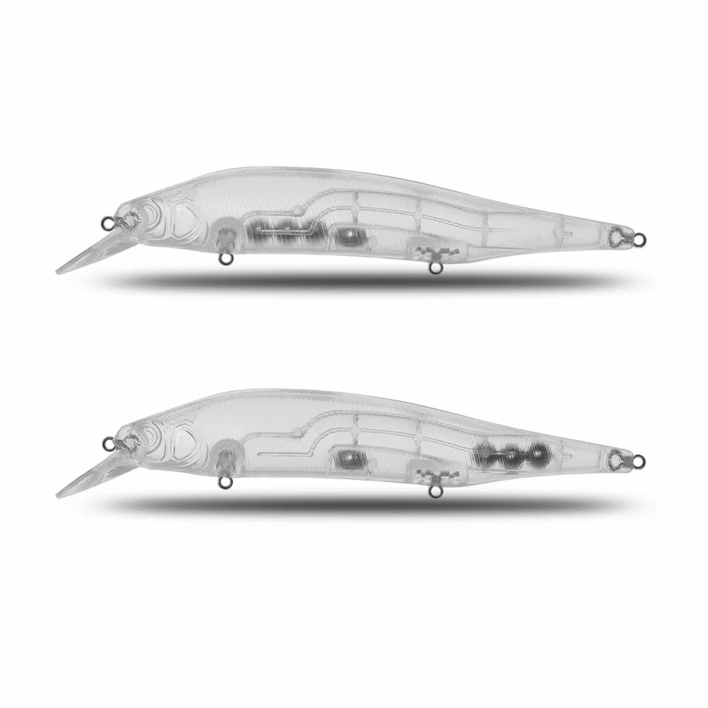 Cf señuelo ABS transparente sin pintar, cebo en blanco, 125mm, 16,5g, Minnow-03 #, cebo con cuenta de tungsteno, transferencia por gravedad, Lucio - imagen 5