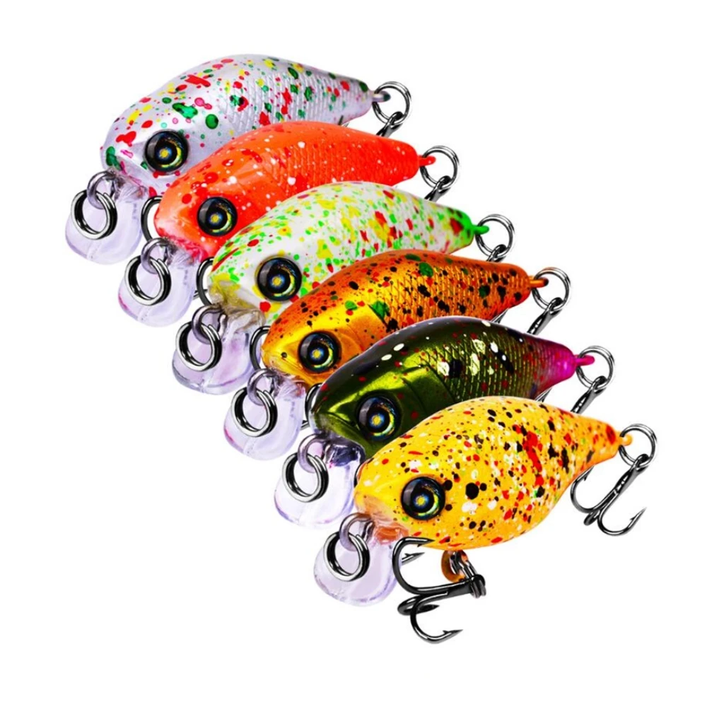 Mini Señuelos de Pesca Crankbait, 4,5g, 4,5 cm, plástico duro Artificial, trucha, Swimbait, lubina, carpa, 5 uds./lote - imagen 3
