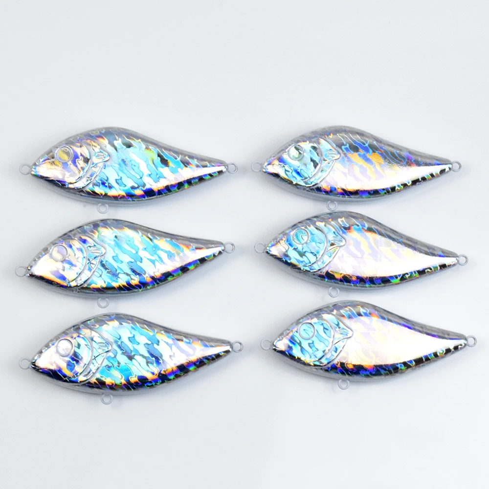 CCLTBA-Cebo Jerkbait en blanco para pesca de Lucio, sonajero de hundimiento lento, planeador sin pintar, aparejos de pesca Wobbler, 10cm, 41g - imagen 4