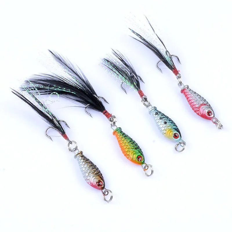 FLYSAND-SEÑUELOS de pesca para pececillos, herramienta de aparejos, accesorios de pesca, Crankbait 4 # - imagen 3