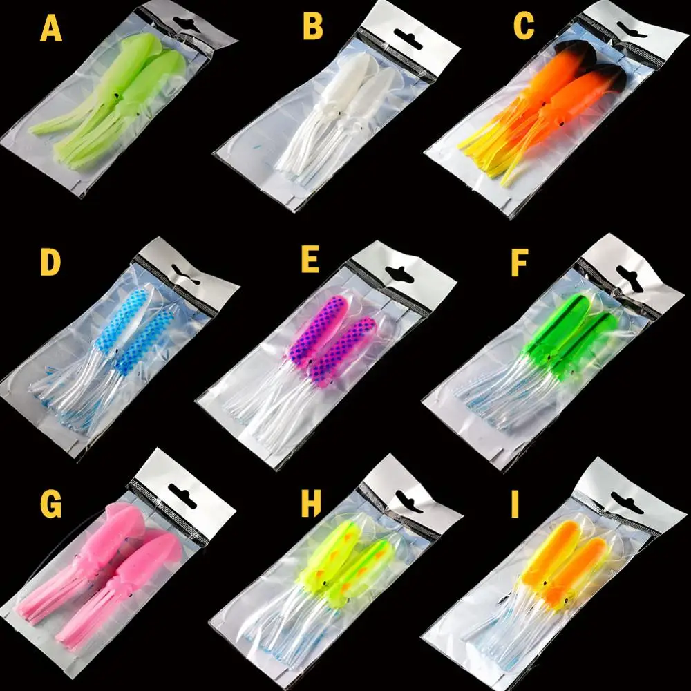 SUNMILE-señuelo de pesca de calamar suave, señuelo de cadena de Margarita de 12cm, anzuelo de calamar para pesca en el mar, cebo Wobbler, señuelo de pesca de curricán - imagen 5