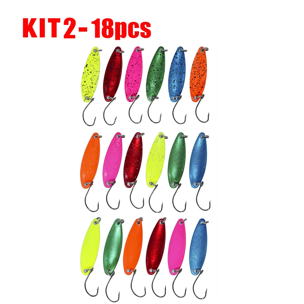 Conjunto de Señuelos de Pesca de agua dulce Jerry, Kit de señuelo de cuchara de trucha, surtido, Spinner de Metal, venta al por mayor - imagen 4