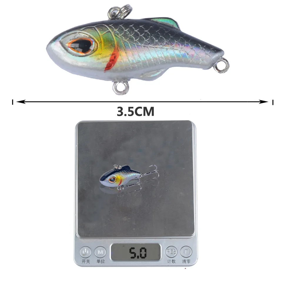 Señuelo de pesca de 3,5 Cm y 5G, Crankbait Wobbler que se hunde, Crankbaits Vib, señuelo duro de hielo, Mini Wobblers, Crankbait, mar, novedad