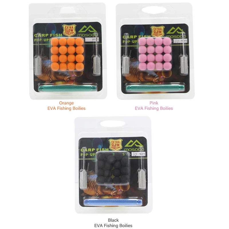 Mosodo-Boilies de pesca de carpa, cebo flotante Eva de 10mm, 12mm, 14mm, 16 Uds., 9 Uds., 6 uds., señuelo emergente en embalaje de tarjeta - imagen 3