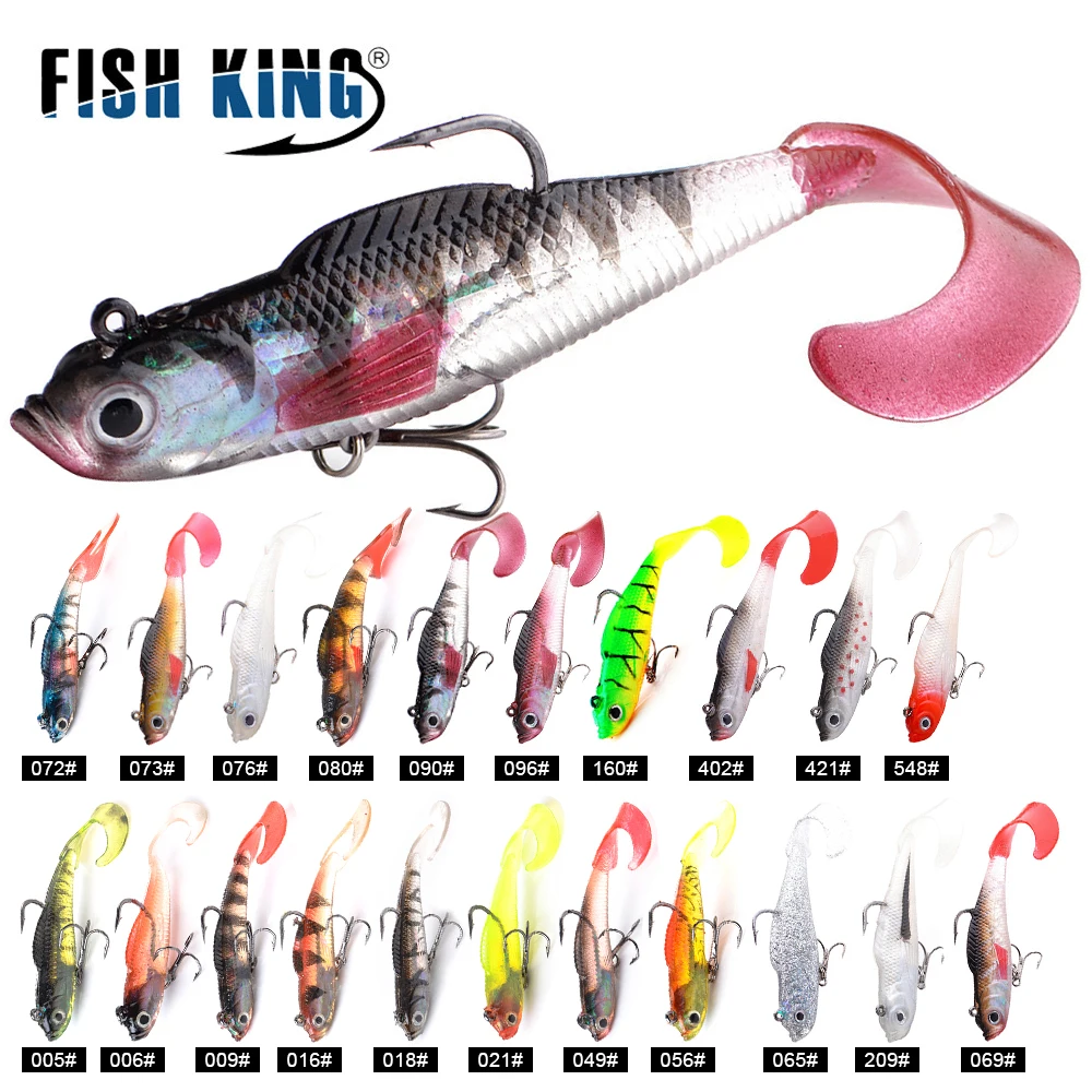 Fishking señuelo blando 3D con anzuelo apilable – vinilo spinning