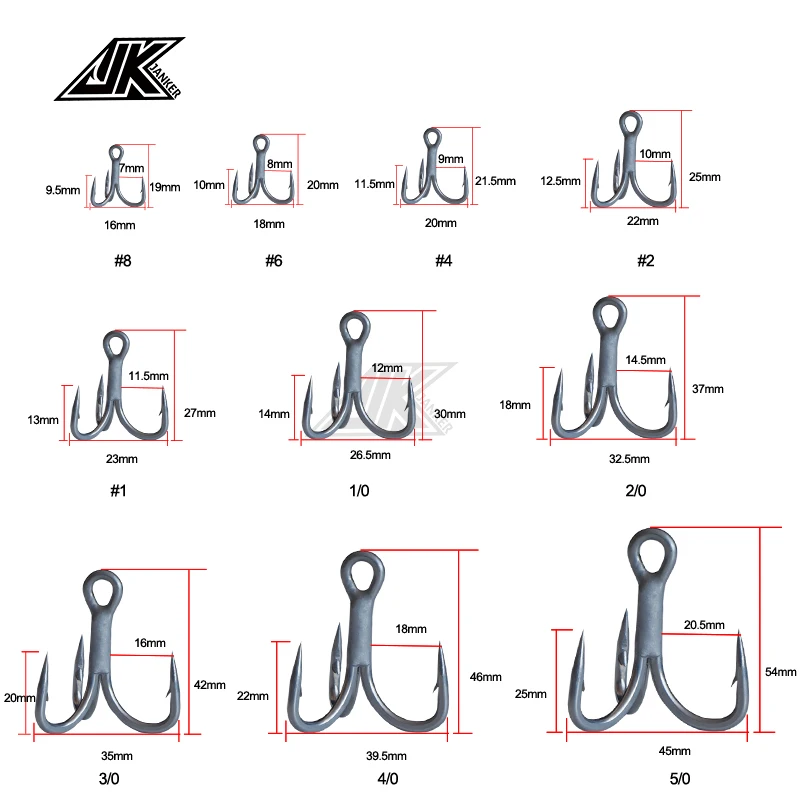 Anzuelos triples 4X JK JS-47 – Antioxidantes para pesca en barco - imagen 3