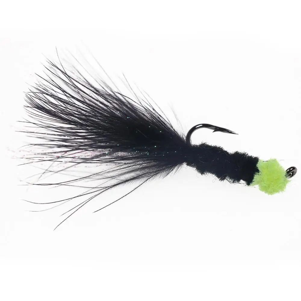 Wifreo-cebos de pesca con mosca de sanguijuela, cebos de pesca de trucha, Flashabou, 10 Uds. - imagen 4