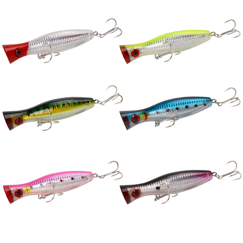 1 unidad de Señuelos de Pesca grandes, 12,5 cm, 40g, cebo Popper, cebo Artificial duro, Crankbait, Jigbait, Wobblers, Lucio, perca, aparejos de pesca - imagen 3