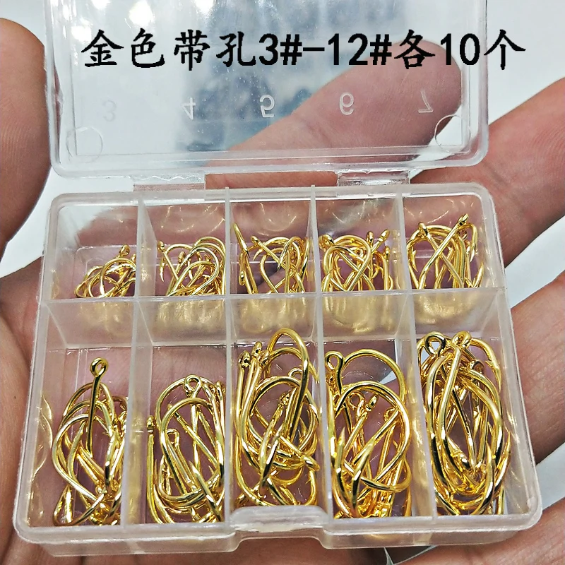 Ganchos dorados perfectos para pescar y manualizar