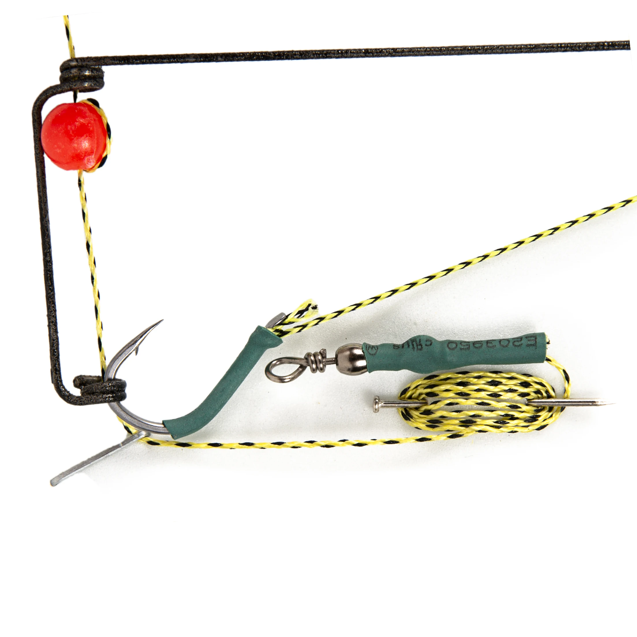 Jaula de señuelo de pesca con ganchos de línea, 20G-80G de longitud, 47CM, alimentador de cebo de peces, soporte de cesta, accesorios de pesca - imagen 4