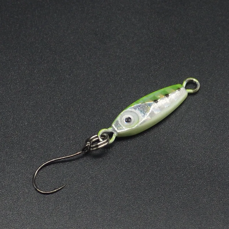Señuelos pequeños de Metal para pesca, cebos duros artificiales de un solo gancho, 3g/6g, 1 pieza - imagen 5