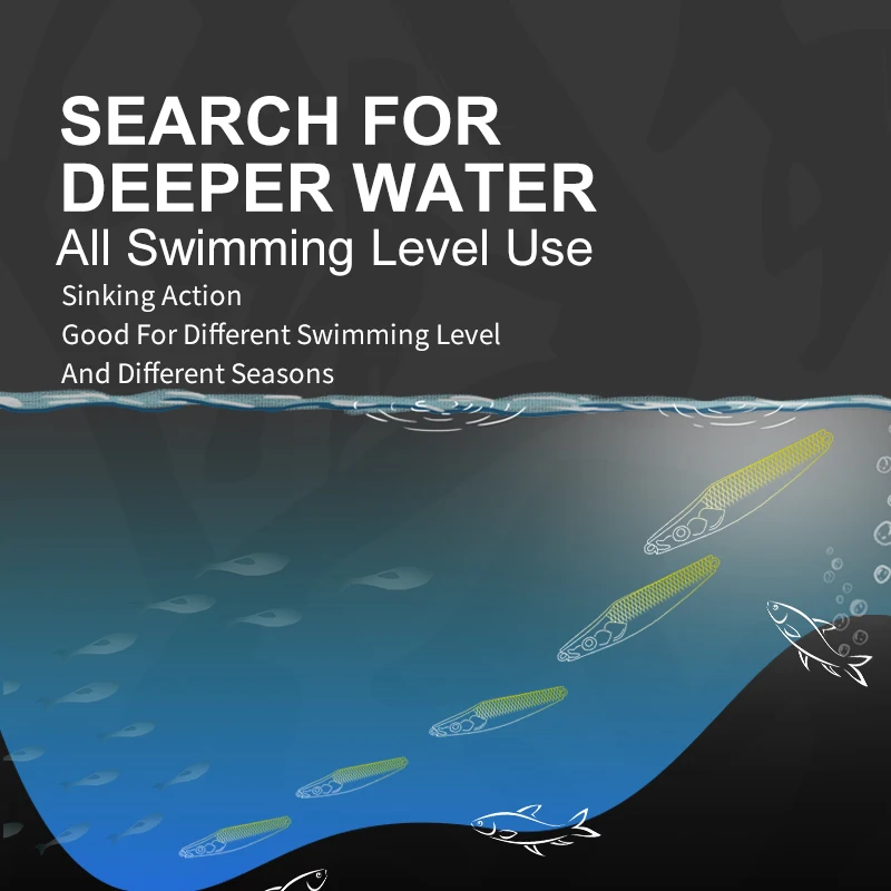 Kingdom-cebos de plantilla de Metal, 7g, 11g, 14g, 21g, 28g, Señuelos de Pesca hundidos, cebo de Metal fundido, señuelos artificiales, lubina, perca - imagen 4