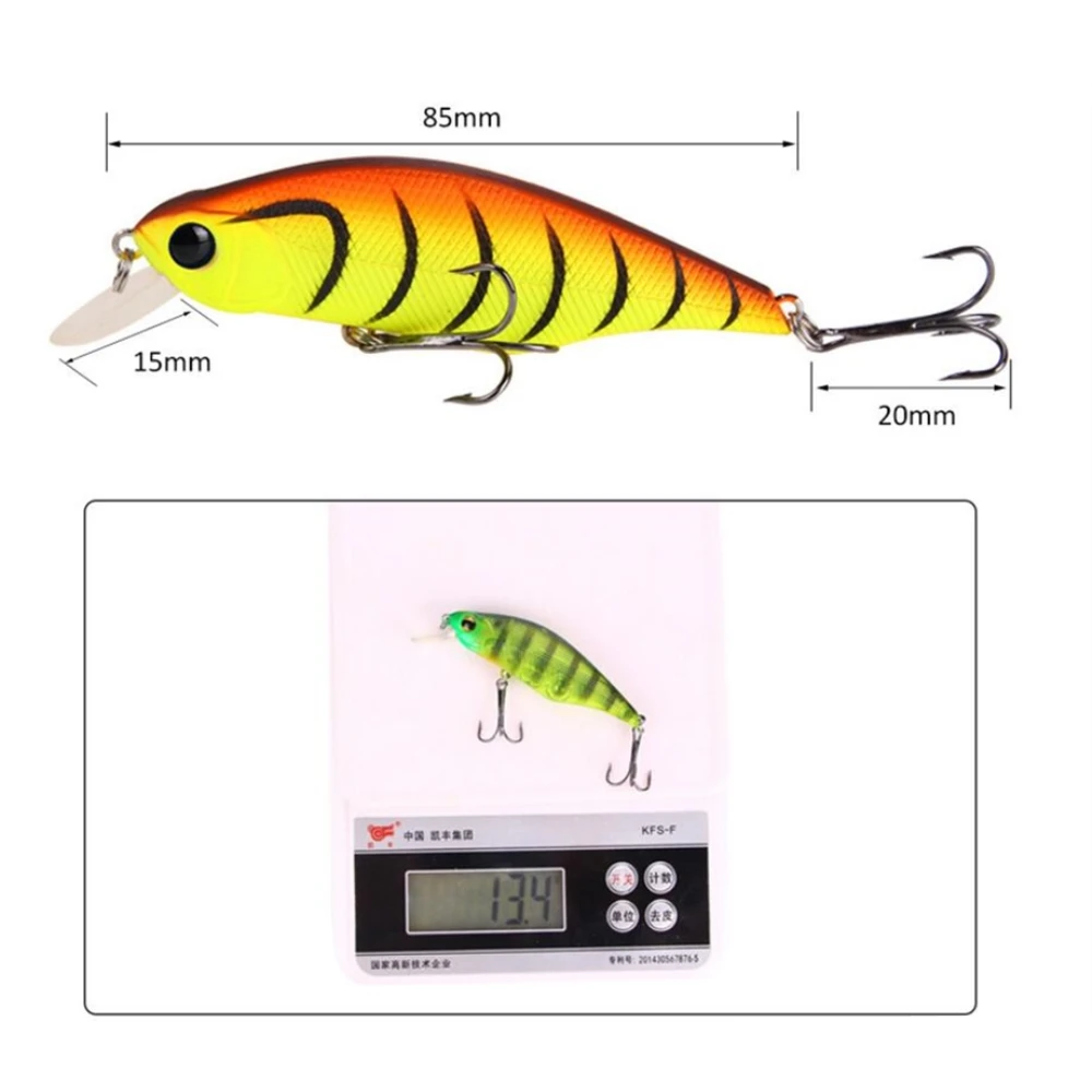Señuelo de Pesca de pececillos, Wobbler, 9cm, 11g, Crankbait Artificial, cebo duro japonés, Swimbait, trucha, lubina, aparejos de Pesca de carpa, 10 unids/lote - imagen 2