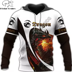 Hermoso dragón mazmorra 3D completamente estampado hombres Sudadera con capucha Otoño e Invierno sudadera Unisex jersey con cremallera ropa de calle Casual KJ423