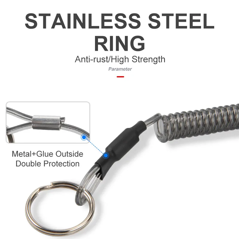 Kingdom-Cuerda de pesca fuerte, cuerdas de retención de canoa, mosquetón de acampada, accesorios para herramientas de pesca - imagen 5