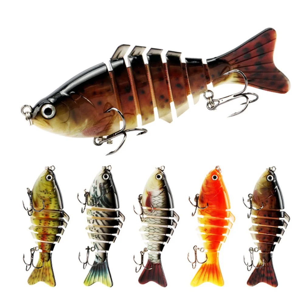 10cm 15,8g Wobblers que se hunden 7 segmentos Señuelos de pesca multiarticulados Swimbait cebo duro aparejos de pesca para lubina Isca Crankbait - imagen 3