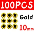 100pcs 10mm Gold