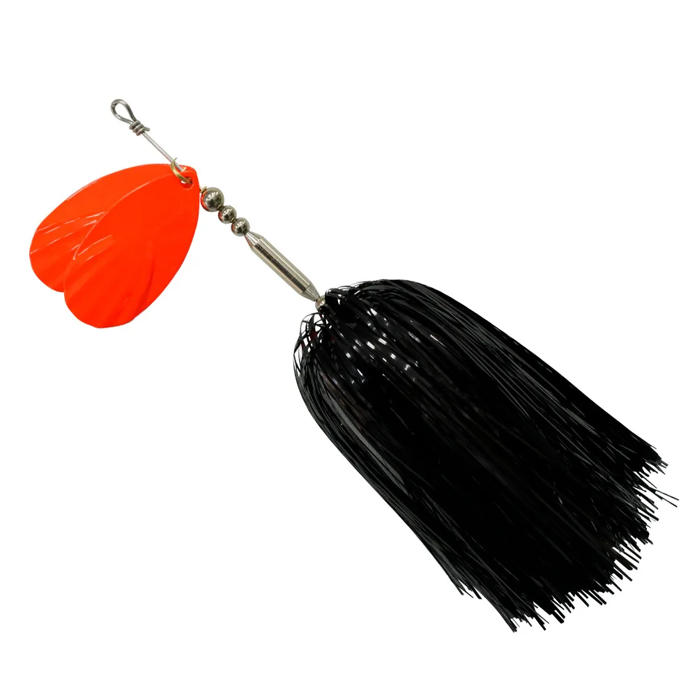 Buzzbait-señuelo de pesca giratorio de Metal, 22cm/45g, Jig Spinner, cebo con lentejuelas, cabeza de plantilla, cucharas de Metal - imagen 4