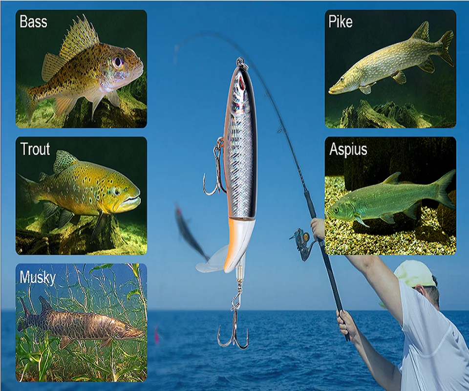 Lápiz Wobblers Stickbait Topwater, Señuelos de Pesca artificiales de 35g y 14cm, cebo duro, productos para aparejos de Lucio, agua superior, 1 ud. - imagen 5