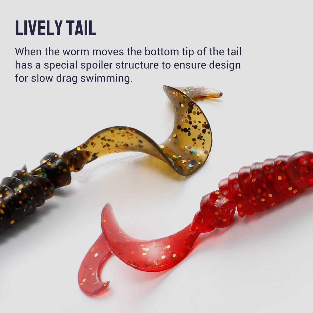 Noeby-señuelo de pesca de silicona suave con cola ancha, cebos artificiales para lucio y perca, 6cm y 8cm - imagen 4