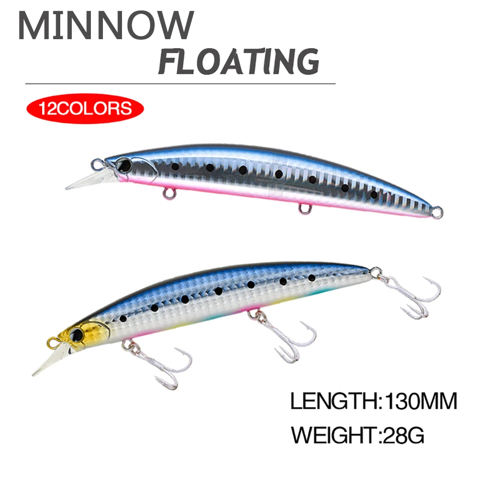 WALK FISH-cebo de pesca flotante, 1 unidad, 130mm/23g, ojos 3D, Wobblers, cebos artificiales, cebo duro, aparejos de pesca - imagen 2