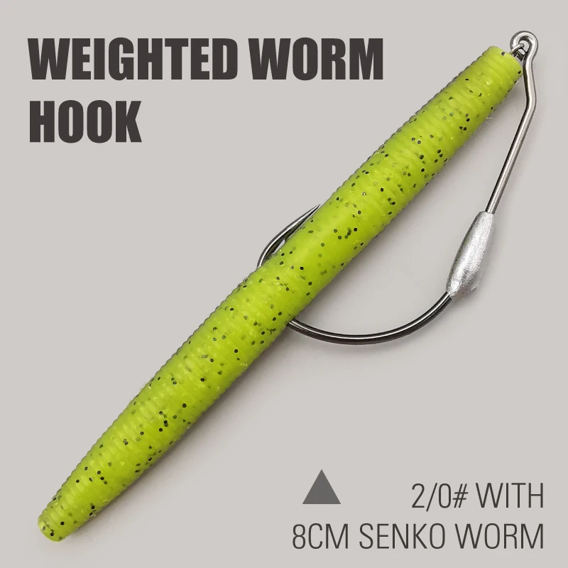 LUREHOLIC 0,9 ~ 8,6 g Gancho de gusano ponderado Gap amplio con peso de plomo - imagen 3