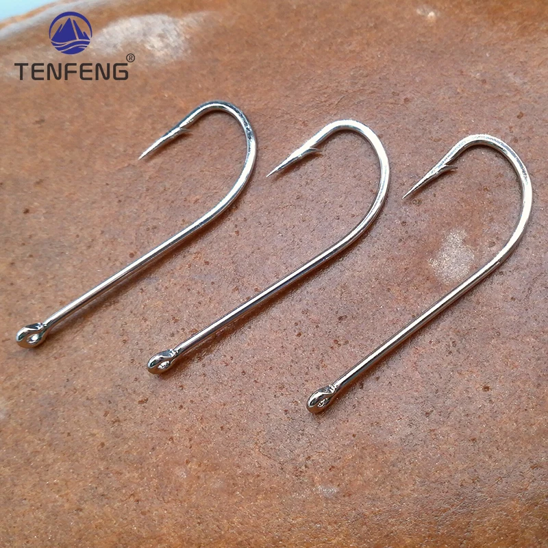 Anzuelo de Pesca de mango largo, gancho de púas con agujero en los ojos, percha de hipocampo, aparejos de Pesca a granel, 1000-6000 Uds./lote, venta al por mayor - imagen 4