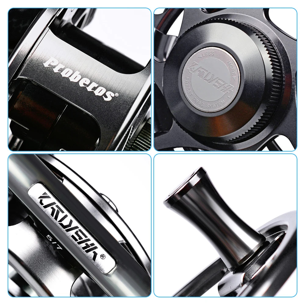 PROBEROS 3 + 1 BB rueda de pesca con mosca 5/7 7/9 9/10 WT carrete de pesca con mosca CNC máquina cortada grande árbol fundición a presión carrete de mosca de aluminio - imagen 5