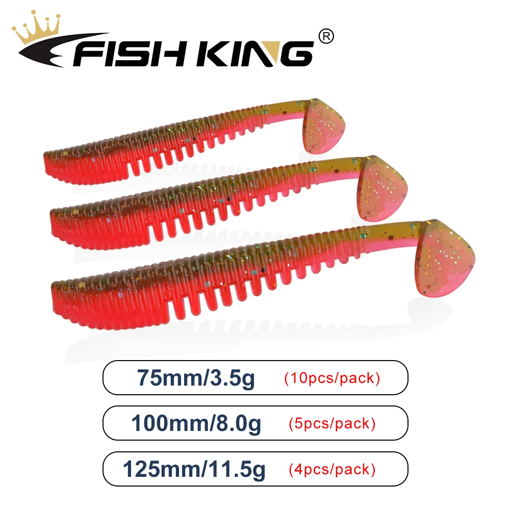 FISH KING Awaruna Señuelos de Pesca 7,5 cm 10cm 12,5 cm cebos artificiales Wobblers señuelos blandos sábalo carpa pesca de silicona cebos blandos - imagen 2