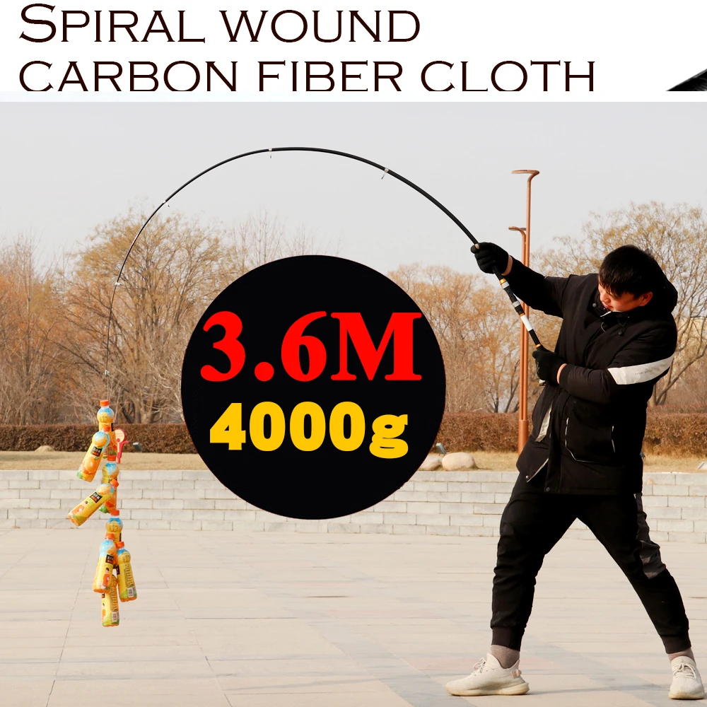 Caña de pescar de fibra de carbono, juego de carrete giratorio 13BB, portátil, telescópico - imagen 4