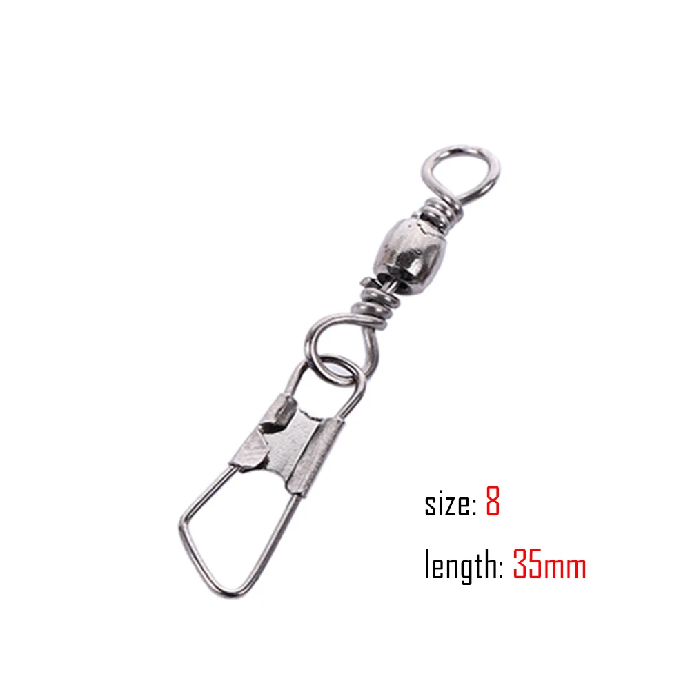 Conector de línea de Pin de pesca de barril de latón, anillos sólidos con enclavamiento, herramienta de aparejos giratorios a presión, nuevo, 100 unids/lote por paquete - imagen 3