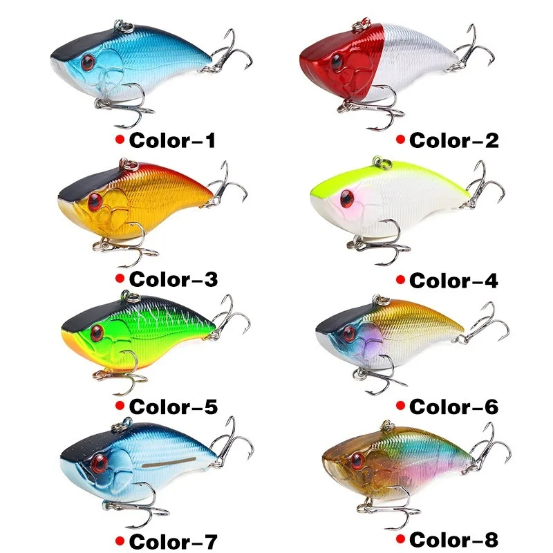 1 Uds señuelo de Pesca duro 7cm 18,8G plástico VIB cebo Artificial duro anzuelos triples Peche Bass Pike Trolling Pesca aparejos de Pesca - imagen 5
