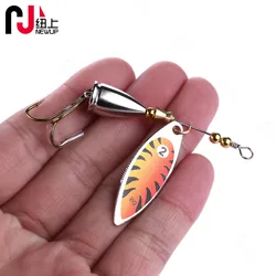 1 Uds 10g 7,8 cm doble Spinner de fundición larga cebo colorido Señuelos de Pesca Spinner Lucio lentejuelas Paillette carpa