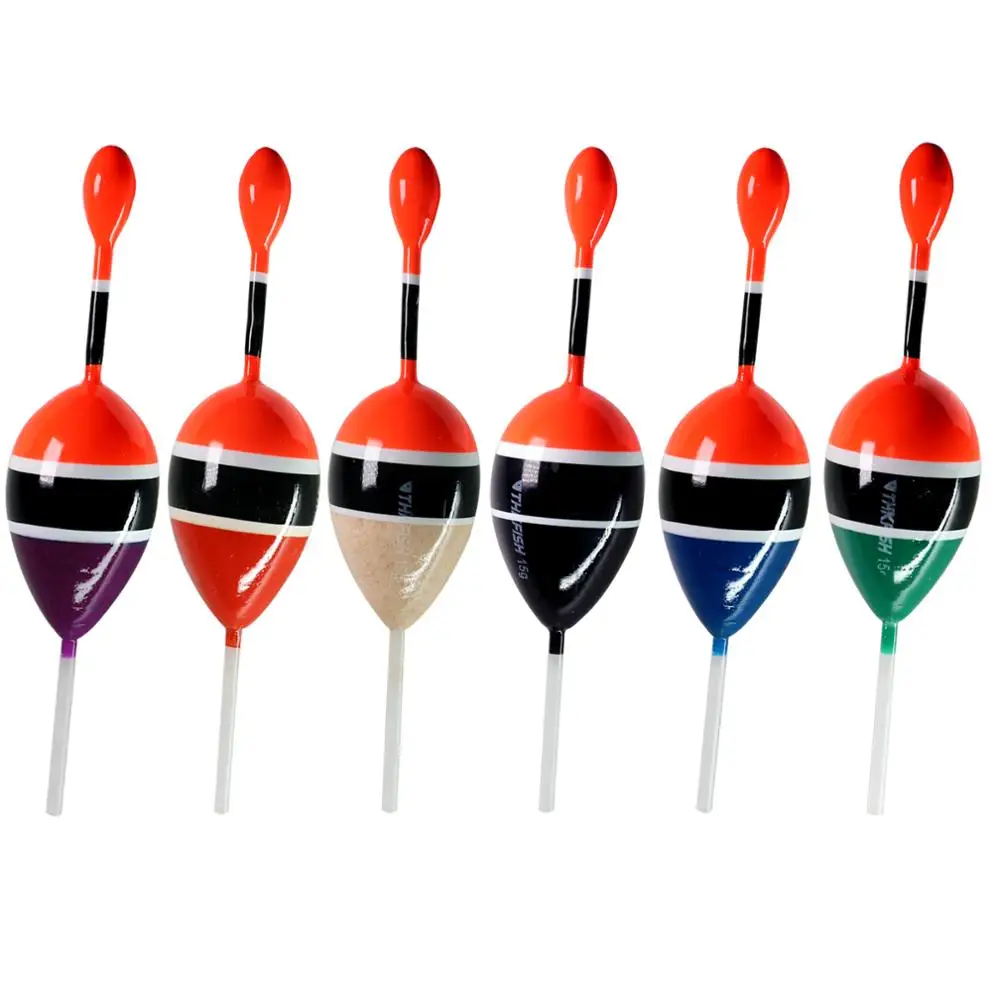 THKFISH 5 uds flotador de pesca Slip Bobber 5g 15g flotadores de pesca de madera Balsa boyas para tipo de pez lubina carpa Bobbers deslizantes de agua dulce