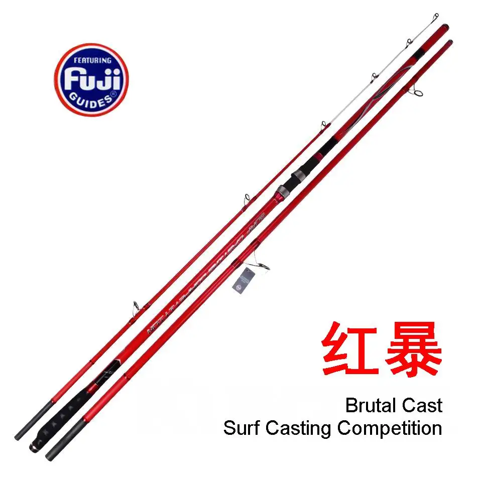 ZZ39 4,2 m KW o CR Fuji anillos carrete asiento SurfCasting Surf fundición varilla media punta sólida 2,0-22mm cebo 100-300g