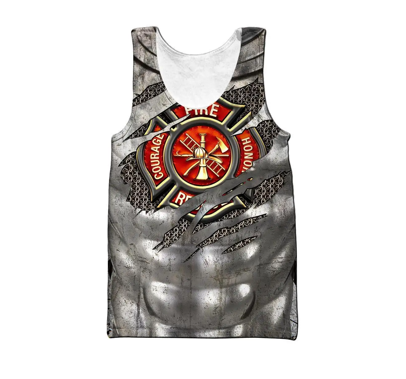 Chaleco estampado 3D Harajuku para hombre – Sin mangas streetwear unisex - imagen 3