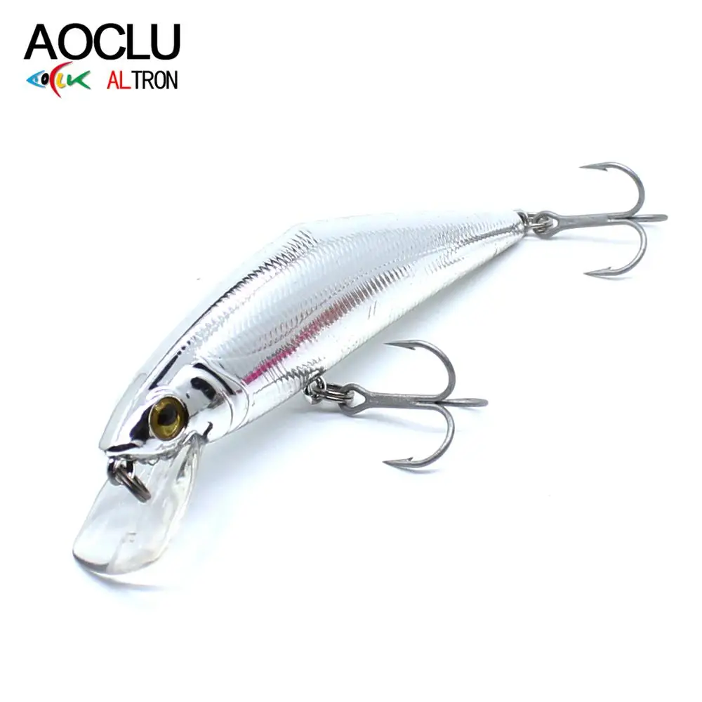 AOCLU Wobbler de hundimiento, cebo duro de cuerpo plano, pececillo, Crankbait, señuelo para lubina, trucha, atún, pesca en bote - imagen 4