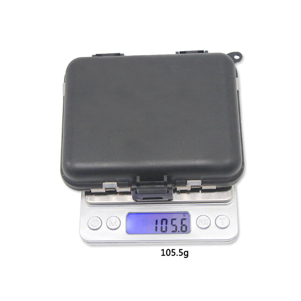 Caja de pesca ligera de 12,5x9x3,5 cm, estuche de almacenamiento, señuelo de pesca con mosca, cuchara, gancho, cebo, caja de accesorios de pesca, herramientas X190G - imagen 4