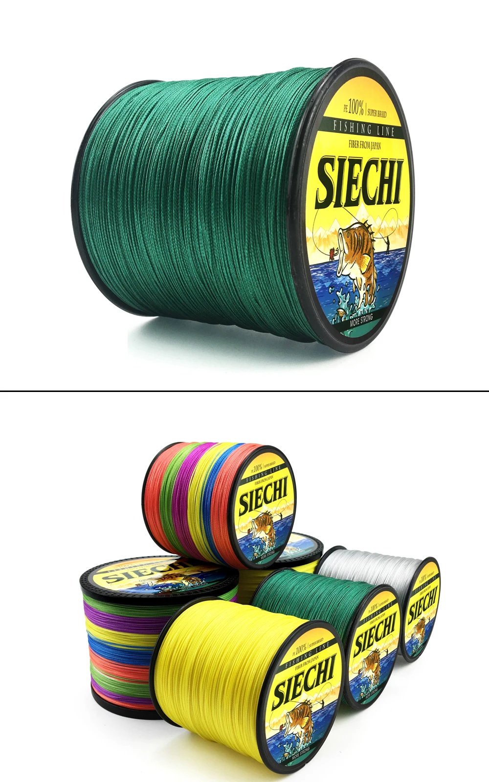 Descubra el mundo vibrante de la pesca con las coloridas y duraderas líneas de pesca de Siechi