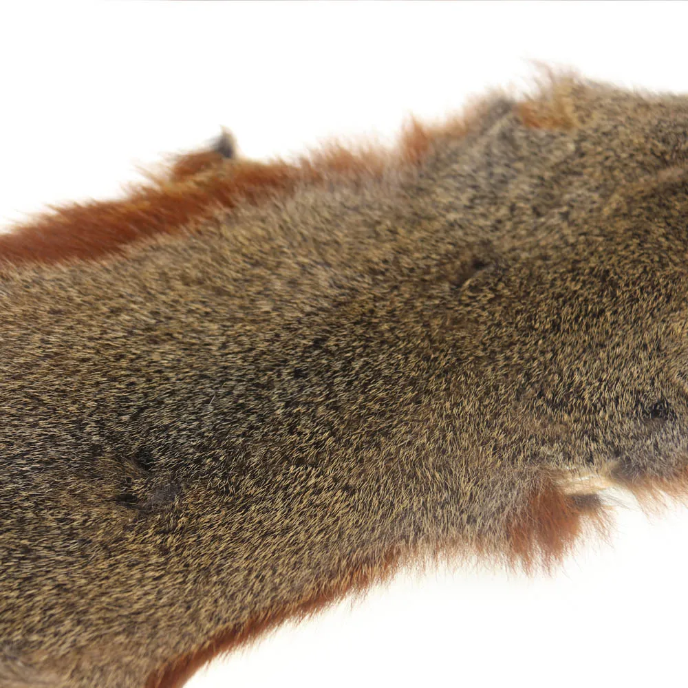 Bimoo, 1 pieza, piel de ardilla entera, atado de moscas, pelos, pieles, Material de doblaje crudo para atar, serpentinas Zonkers, Matukas o ninfas de tira - imagen 4